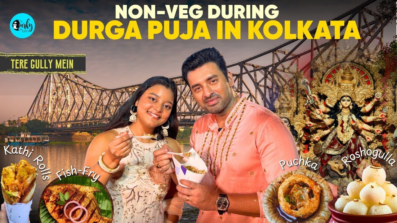 Durgo Pujo Pandal Hopping & Non-Veg Food In Kolkata Ft Ankush Hazra