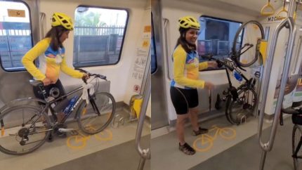 Mumbai Metro’s Cycle-Friendly Coach Draws Mixed Reactions; Netizens Say, “Not Meant For A Country Like India”
