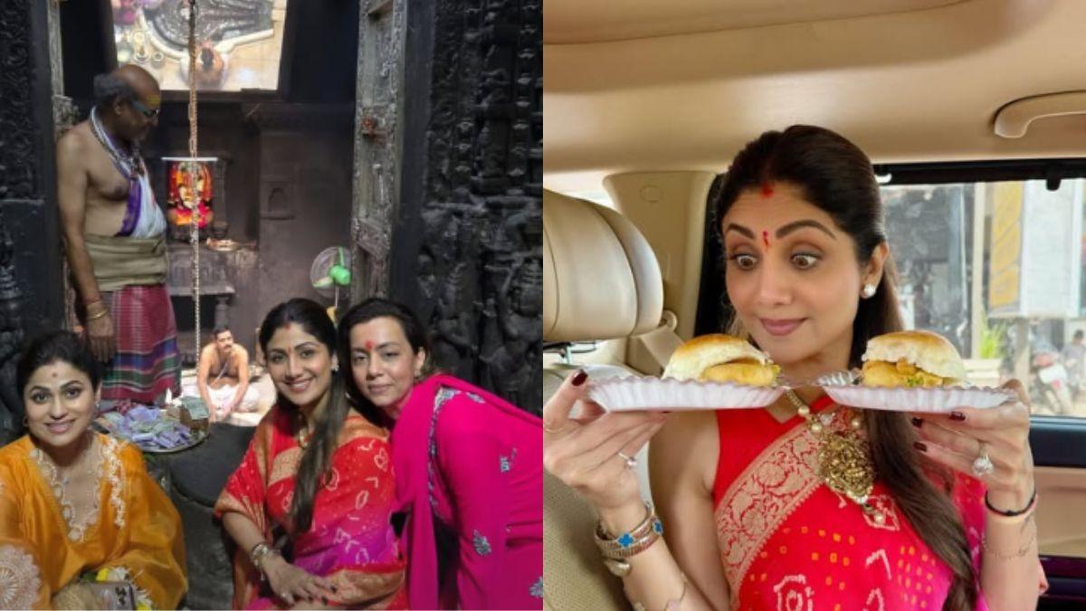 Shilpa Shetty Visits Trimbakeshwar Jyotirling Mandir; Enjoys Famous Street Snack During Nashik Trip