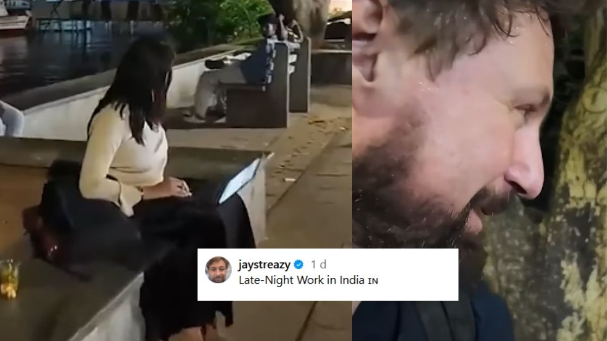 US Vlogger Surprised To Spot Indian Woman Working Outdoors At 9 PM; Netizens: “We Are Not Hourly Paid In India”