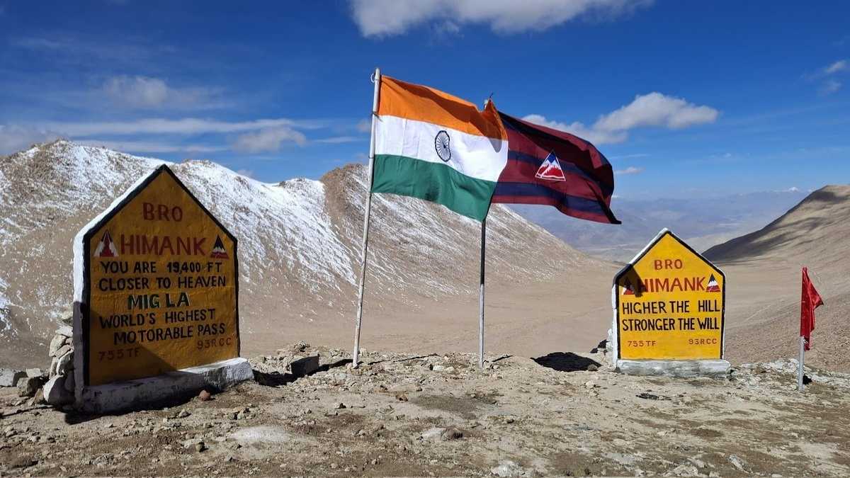 India Breaks Its Own Record With World’s Highest Motorable Road At 19,400 Ft At Mig La Pass
