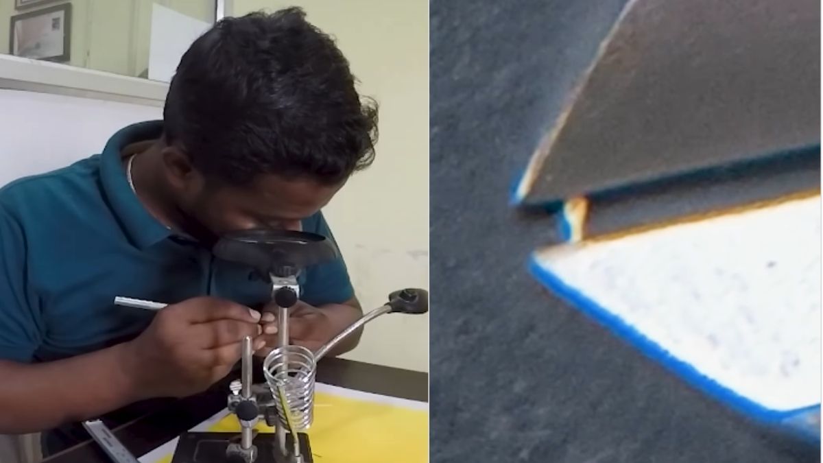 Odisha Artist Creates World’s Smallest Spoon At 1.33 Mm; You’ll Need A Microscope To See This Record-Breaking Spoon!