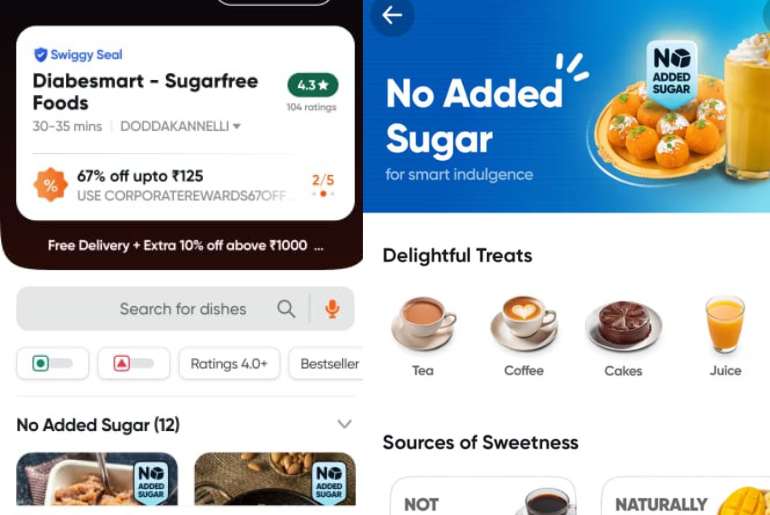 swiggy no sugar