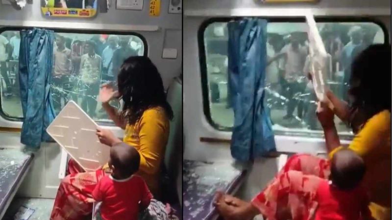 Woman Breaks Window Of Indore-Delhi AC Coach, Claiming Her Purse Was Stolen; Netizens Appalled At Damage Woman Breaks Window Of Indore-Delhi AC Coach, Claiming Her Purse Was Stolen; Netizens Appalled At Damage