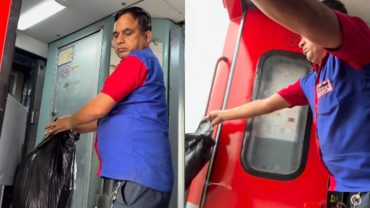 Indian Railways Worker Seen Dumping Garbage On Tracks In Viral Video; Gets Fired