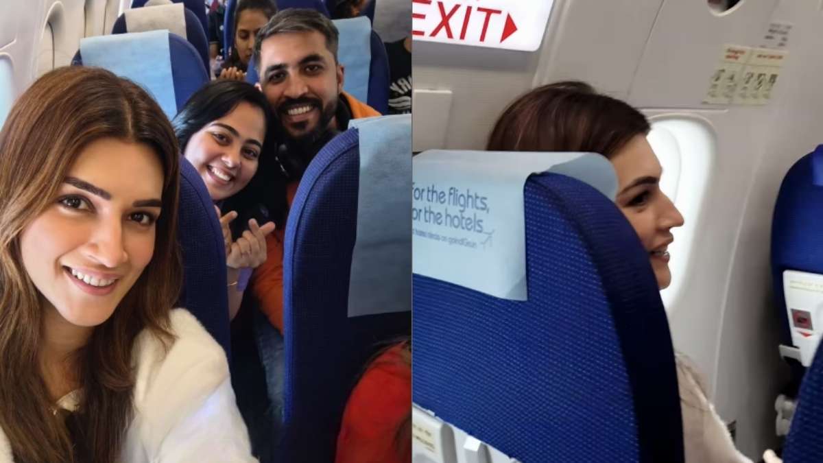 Kriti Sanon Spotted Flying Economy On IndiGo; Sweetly Takes Selfies With Fans Mid-Flight