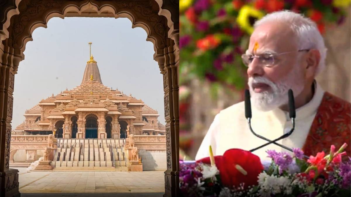 PM Modi Hoists 10-Ft Dharma Dhwaj Atop Ram Temple Ayodhya; Marks Completion Of Temple