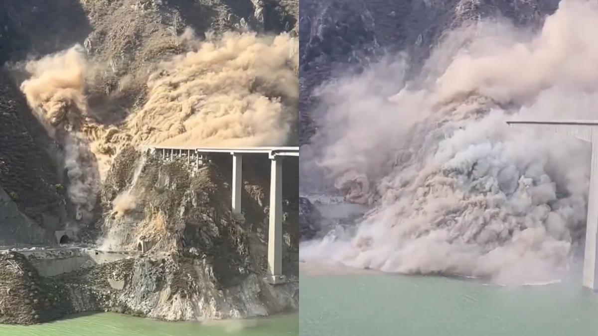 China’s 758-Metre-Long Hongqi Bridge Partially Collapses After Landslide; Video Goes Viral