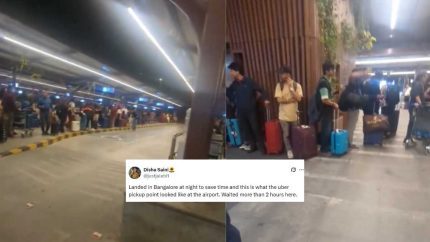Woman Waits 2 Hrs At Bengaluru Airport’s Uber Pickup Point; Video Of Long Queue Goes Viral