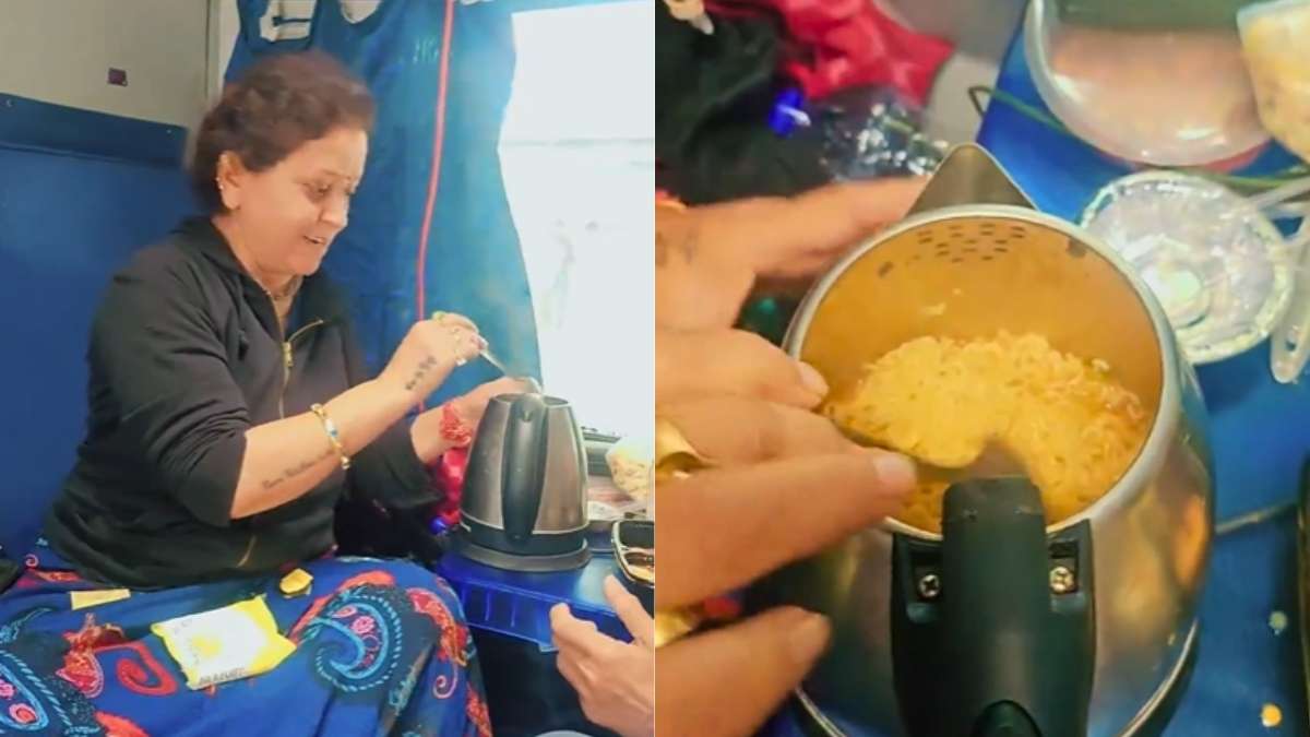Woman Makes Maggi In A Kettle On Train Using Charging Point; Internet Calls It “Safety Hazard”