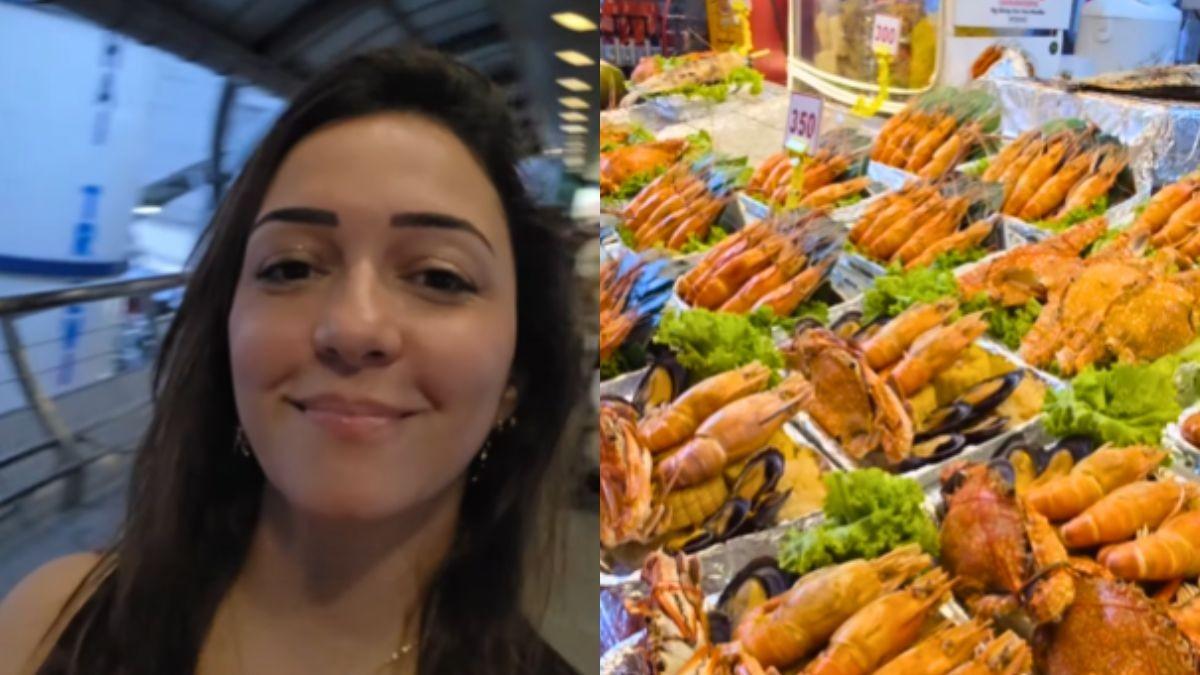 “Only Corn For Vegetarians,” Nauheed Cyrusi Visits Bangkok’s Street Food Stalls Ft. Scorpions