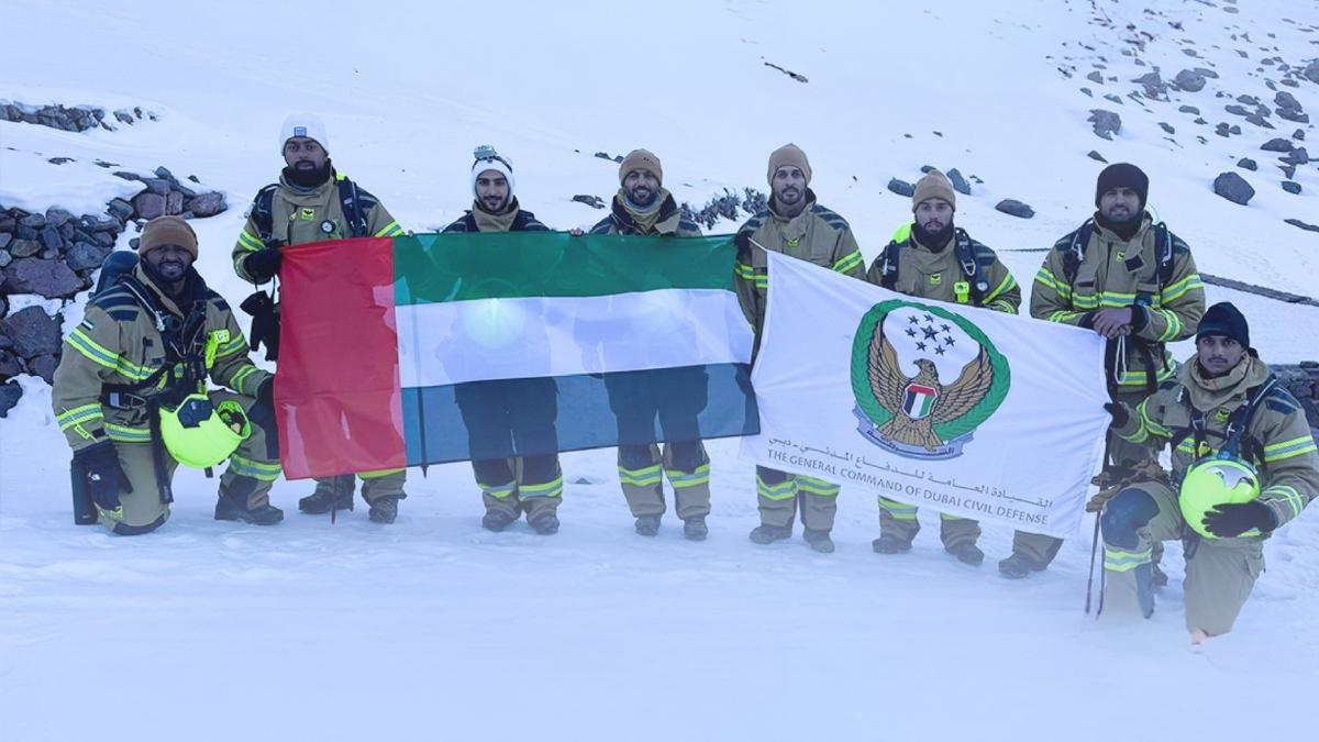 Dubai Firefighters Set Guinness World Record After Climbing Mount Toubkal In Morocco