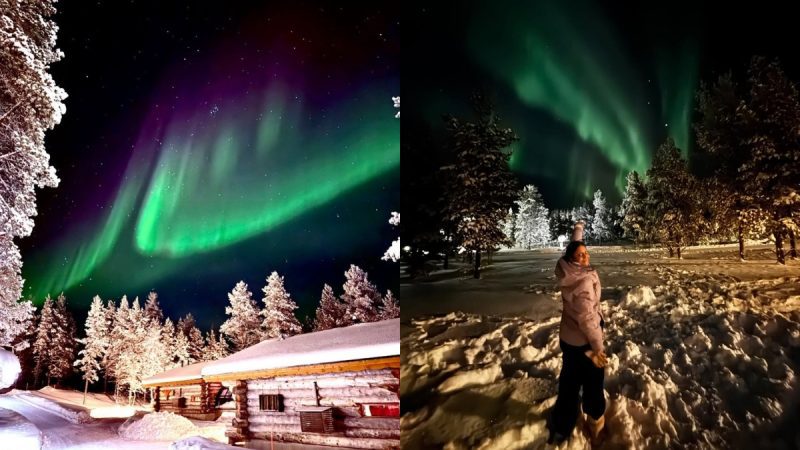 Shefali Shah Sees The Northern Lights For The First Time In Finland And Calls It “Magic”