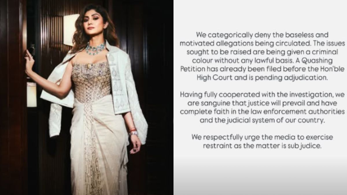 “We Deny The Baseless Allegations,” Shilpa Shetty Breaks Silence On Bastian Bengaluru Case