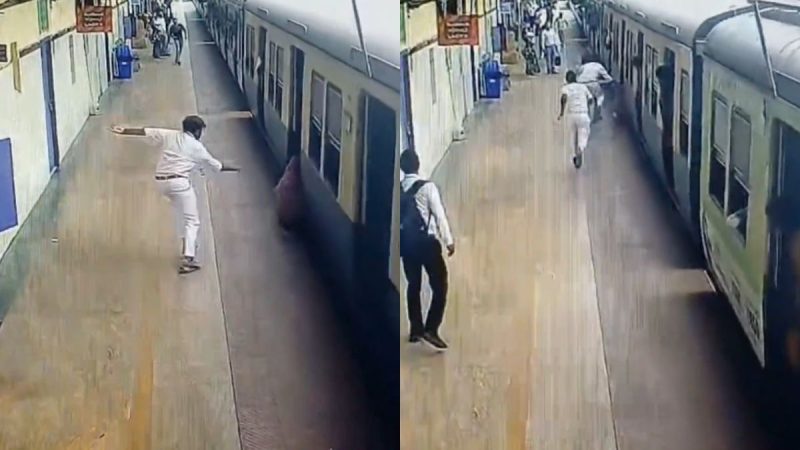 Hero On Duty: Ticket Checker Saves Lady Who Slipped While Boarding Train At Tambaram Station