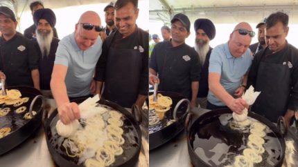 New Zealand PM Christopher Luxon Tries Making Jalebis At Annual Sikh Games In Auckland; Crowd Cheers