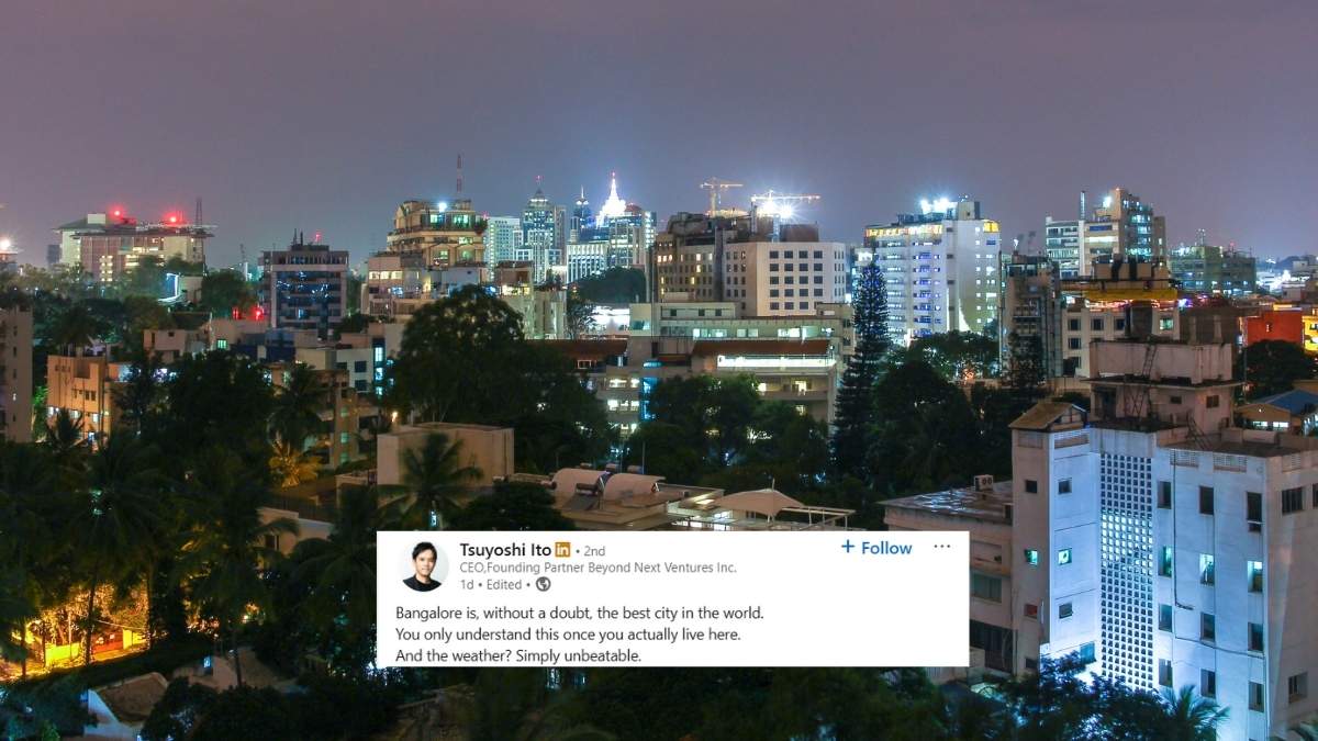 “Imagine Hawaii Without The Ocean,” Japanese Entrepreneur Praises Bengaluru In Viral LinkedIn Post