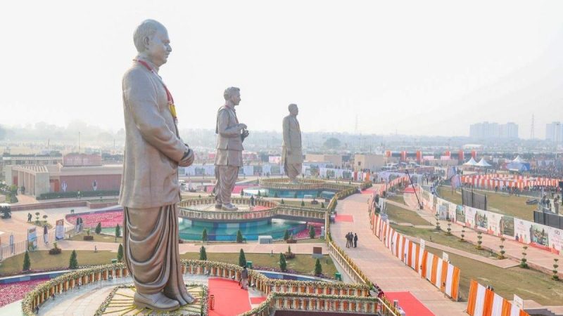Inside Lucknow’s Rashtriya Prerna Sthal With 65-Ft-Tall Bronze Statues Of India’s Iconic Leaders
