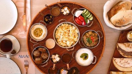 Start Your Day With A Lavish Levantine Breakfast Tray Available At Awani In Dubai!