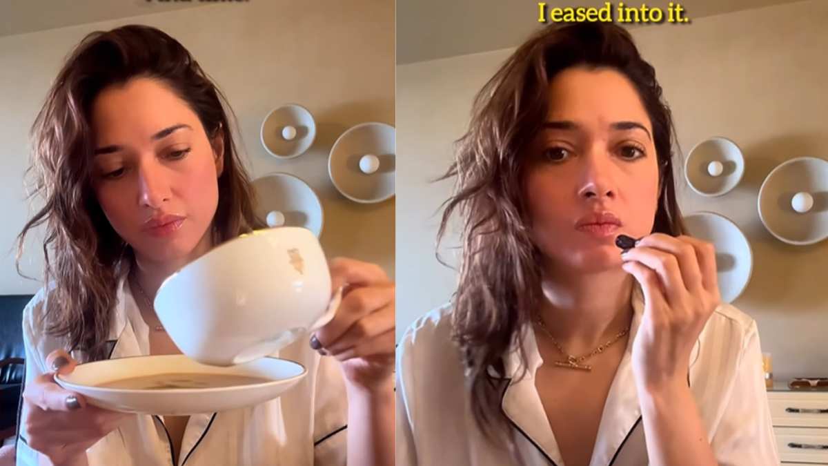 Tamannaah Sips Chai From A Saucer & Munches On Prunes On Her Slow Monday Morning