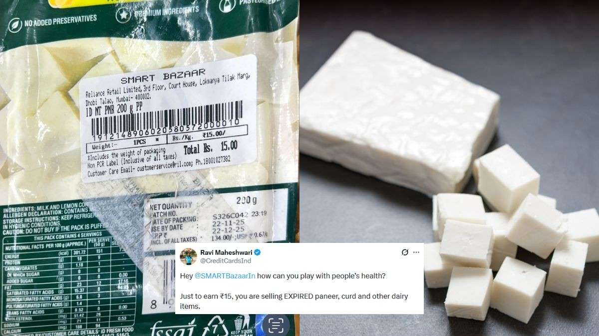 Man Accuses SMART Bazaar Of Selling Expired Paneer At ₹15; Says, “Playing With People’s Health”