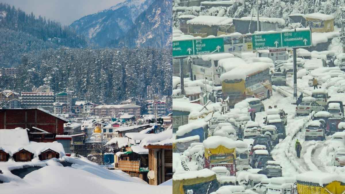 Manali Sees Season’s 1st Snowfall; Long Weekend Triggers 8-Km Traffic Jam, Leaves Tourists Stranded