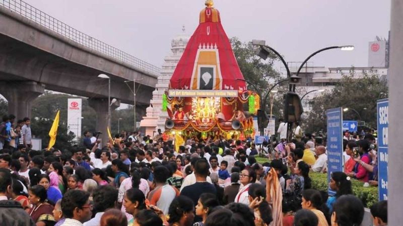 ISKON Bengaluru Celebrated 41st Sri Krishna Balarama Ratha Yatra With Devotees Singing & Dancing