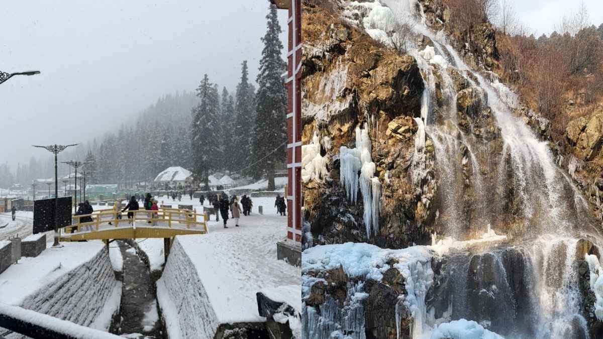 Cold Wave Grips Kashmir, Srinagar Records –2.4°C While Gulmarg Draws Tourists To Frozen Falls