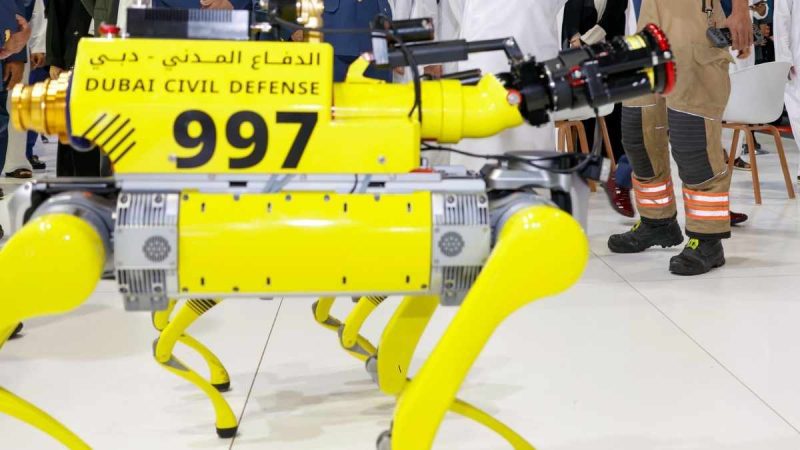 Dubai Civil Defence Unveils Firefighting Robots That Can Pump 40 Litres Of Water Per Second