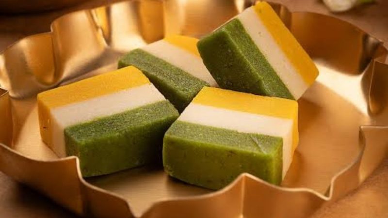 tricolour barfi recipe