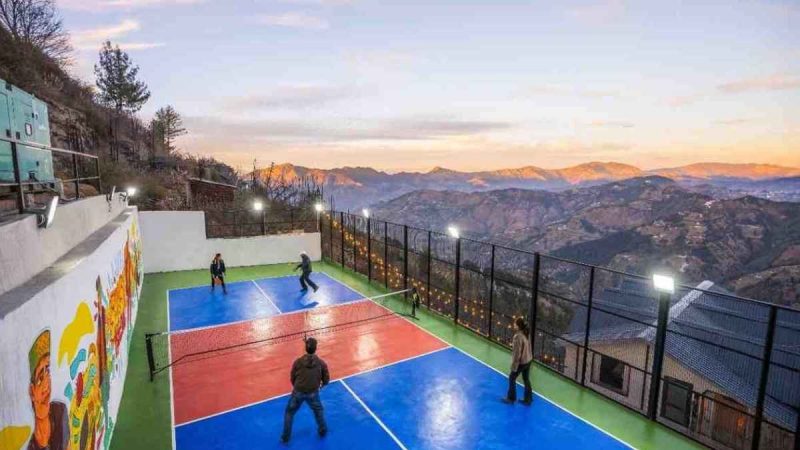 At 9,000 Ft, India’s Highest Pickleball Court Opens At This Hostel In Himachal Pradesh