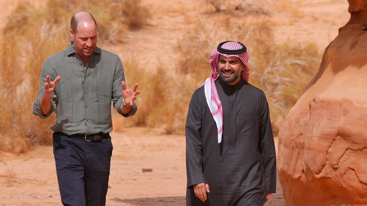 Prince William Explores AlUla’s Heritage & Nature Reserve On His Last Day Of Saudi Visit