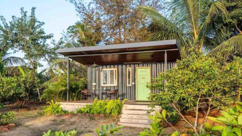 Just 1 Hour From Bangalore, This Tiny Container Airbnb Sits On A Guava Farm