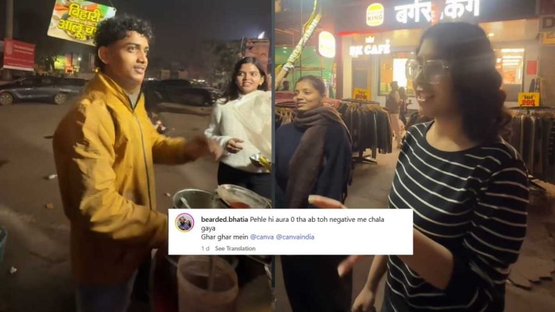 Girl Offers To Design Pani Puri Vendor’s Menu, He Shocks Her; Netizens; “Ghar Ghar Canva”