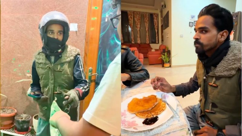 Man Invites Blinkit Delivery Partner Home For Fresh Pancakes; Internet Melts