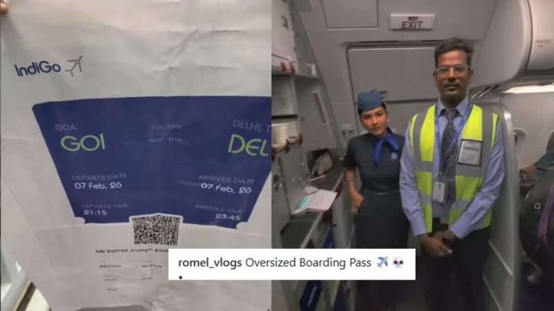 “Use That As A Bedsheet,” Vlogger Pranks IndiGo Staff With Banner-Sized Boarding Pass