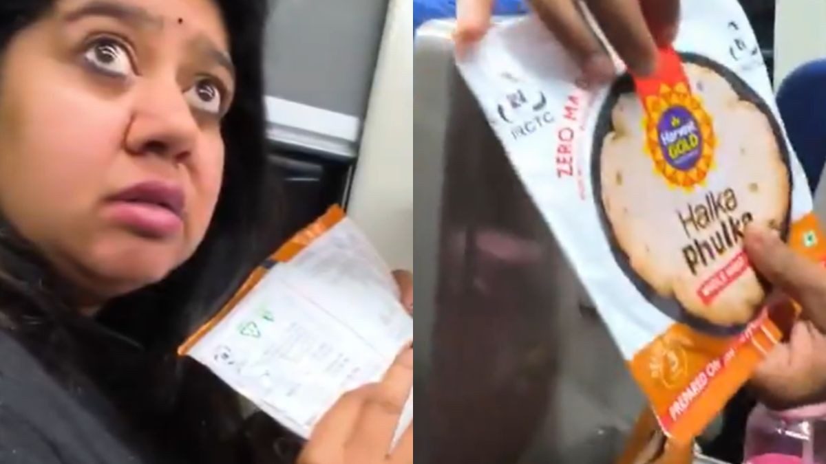 Vande Bharat Staff Heats Food Directly In Plastic Packets; Netizens: “Food Safety Is A Joke”
