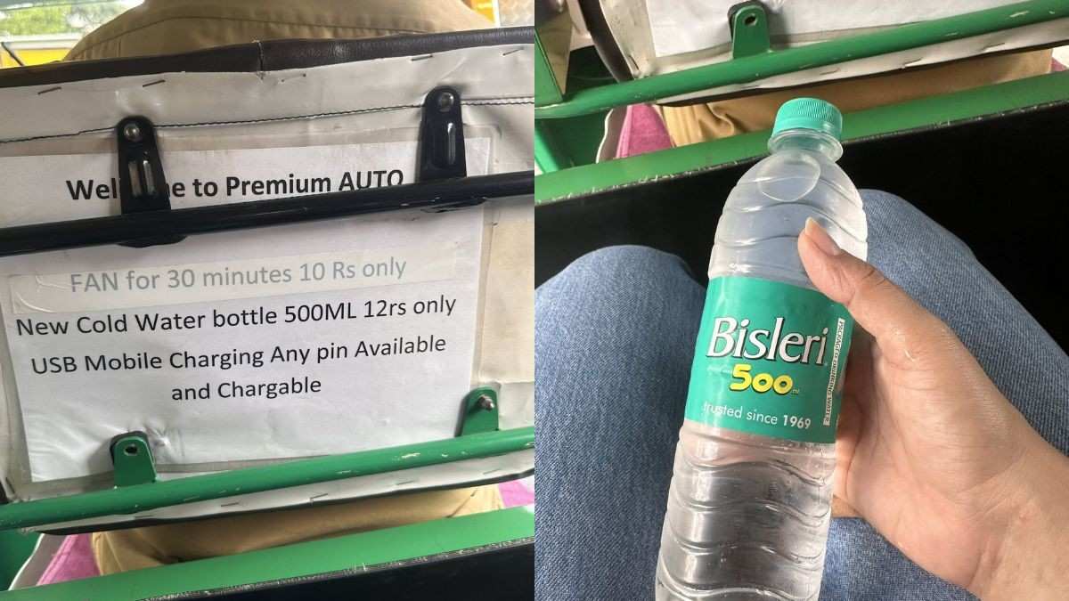 Water Bottle For ₹12, Fan At ₹10; Bengaluru Auto Driver Goes Viral For Offering Premium Services
