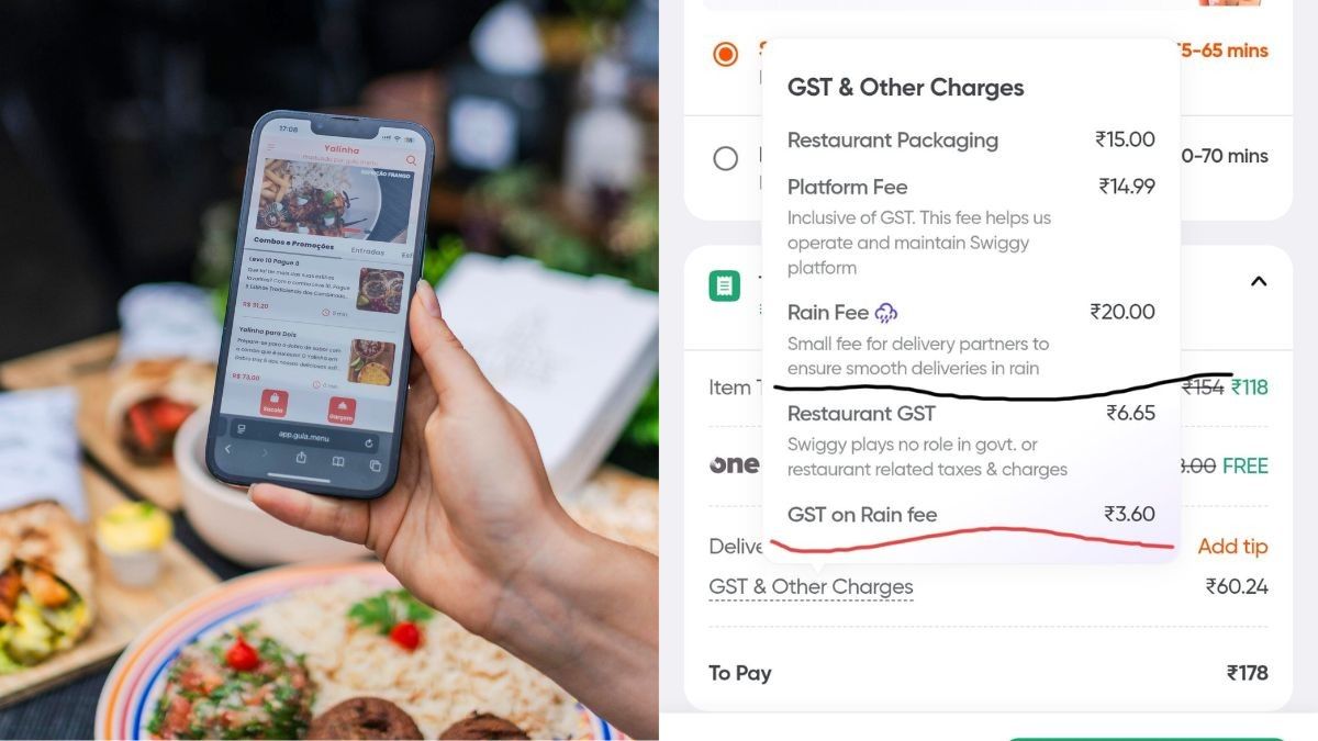 “Rain Fee Is Okay, But GST On Rain?” Man Questions Unusual Food Delivery Bill Charges