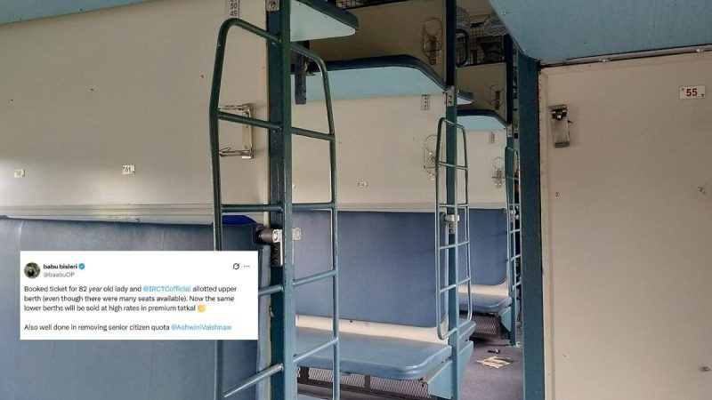 Man Claims 82-YO Woman Was Alloted Upper Berth In Train; IRCTC Responds