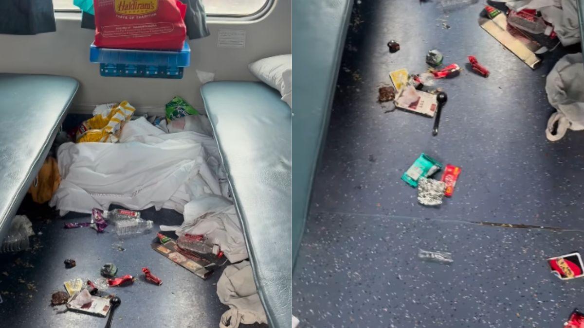 Students Travelling To Manali Leave Train Coach Full Of Trash, Netizens: “No Civic Sense At All”