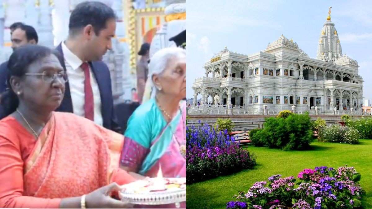 President Murmu Visits Vrindavan’s Prem Mandir, A Temple Known For Its Architecture & Light Shows