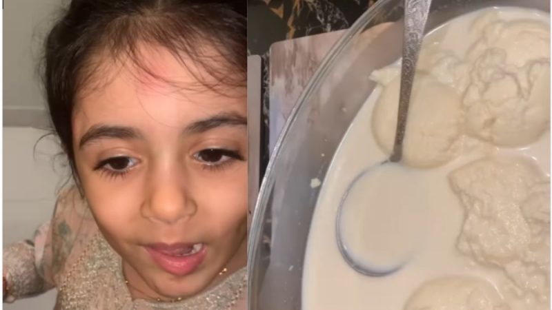 In A Viral Video, A Child Renames Rasmalai “Doodh Wale Kebab”; Netizens: “Used To Call It Mitthe Cutlets”