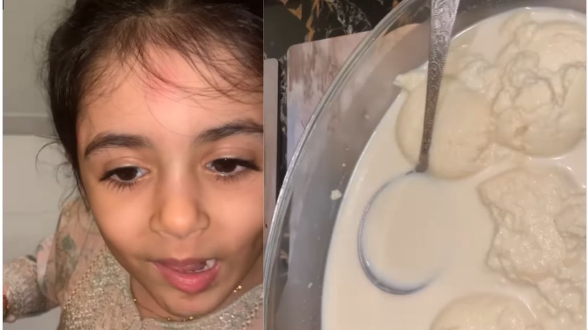 In A Viral Video, A Child Renames Rasmalai “Doodh Wale Kebab”; Netizens: “Used To Call It Mitthe Cutlets”