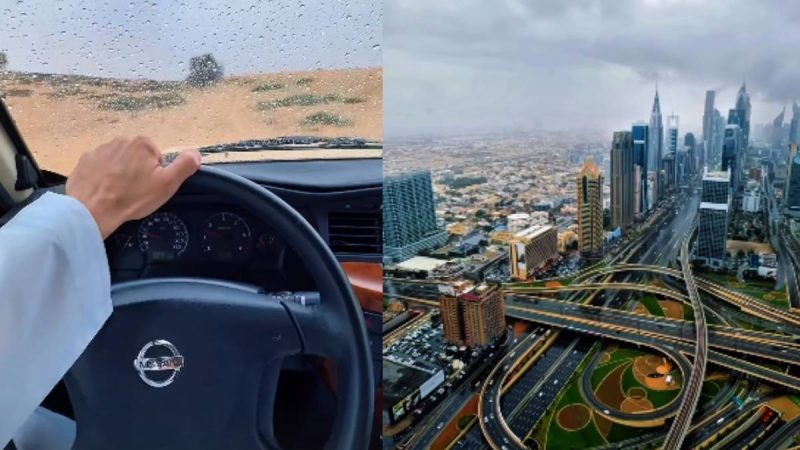 Sheikh Hamdan Shares Rare Dubai Rain Drive And Stunning Desert Views