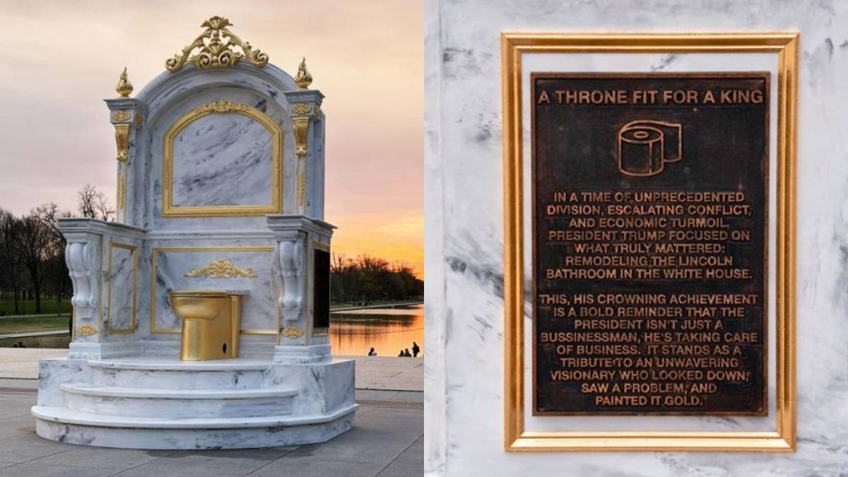 Why Is There A Massive Golden Toilet On The Iconic National Mall In Washington DC?