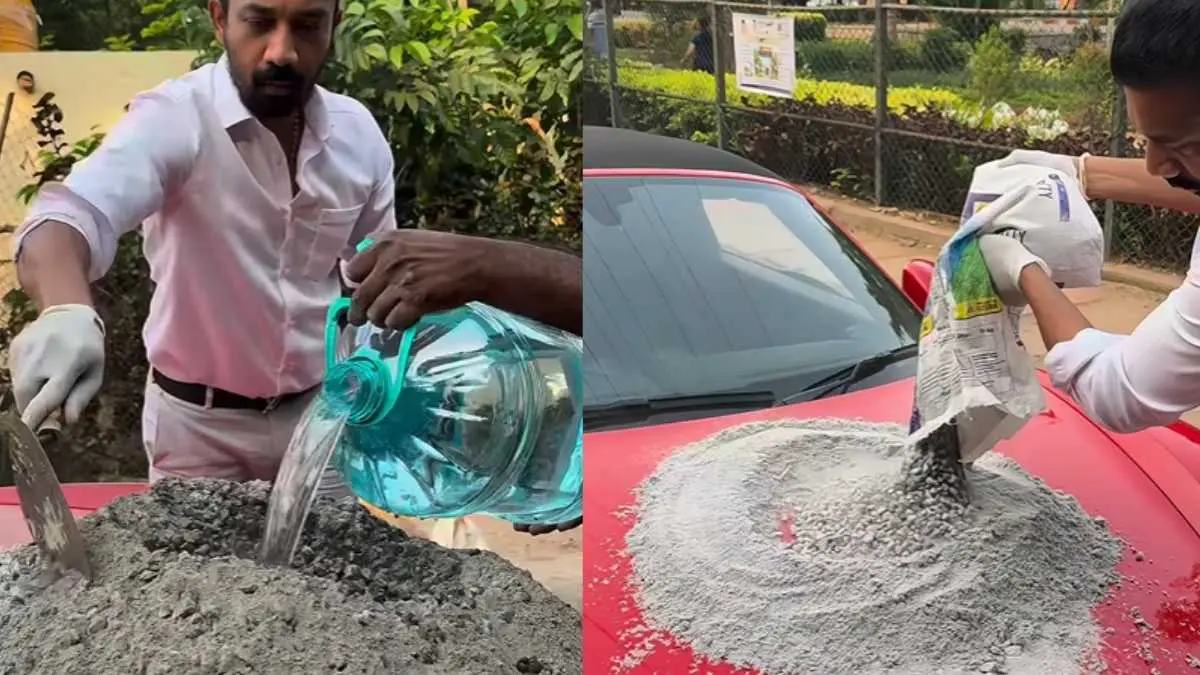 Viral Video Shows Bengaluru Man Fixing Pothole With Porsche, But There’s A Catch