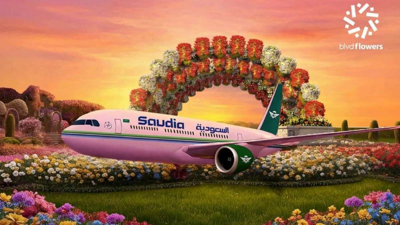 Boulevard Flowers Riyadh Season Brings Massive Floral Displays And Boeing 777 Installations