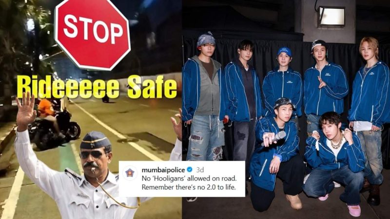 Mumbai Police Are ARMY, Too? City Police’s BTS-Themed Traffic Post Gets RM’s Attention!