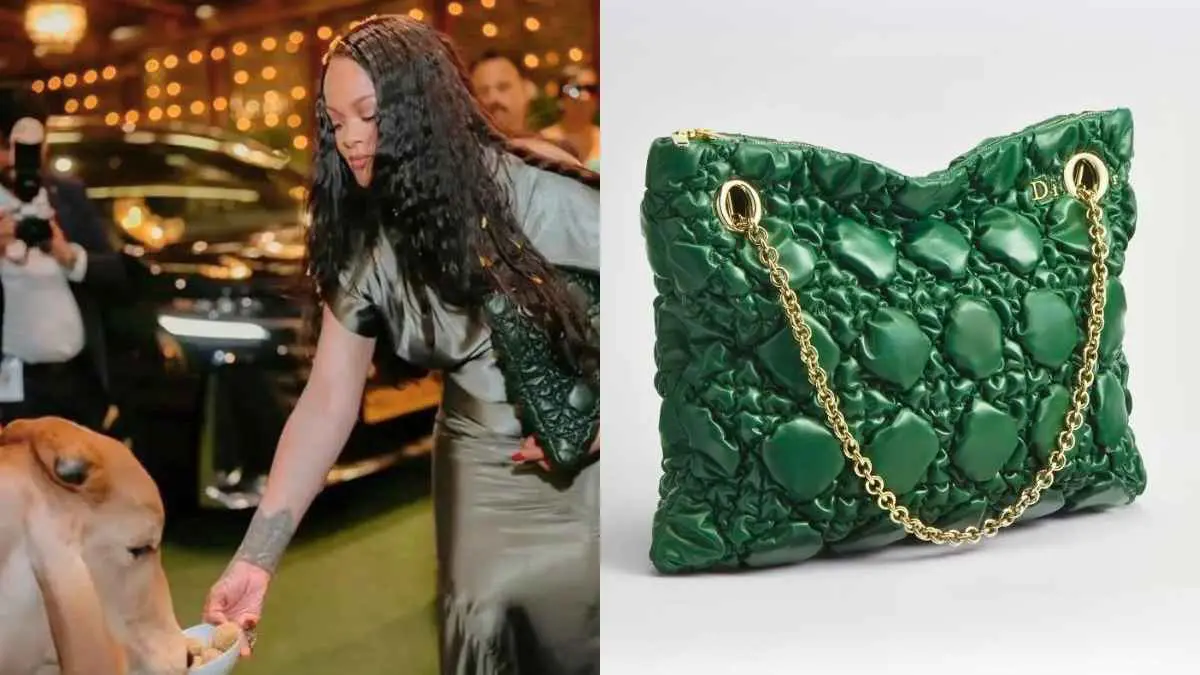 Fact Check: Did Rihanna Really Feed A Cow In India While Carrying A Calfskin Dior Bag?